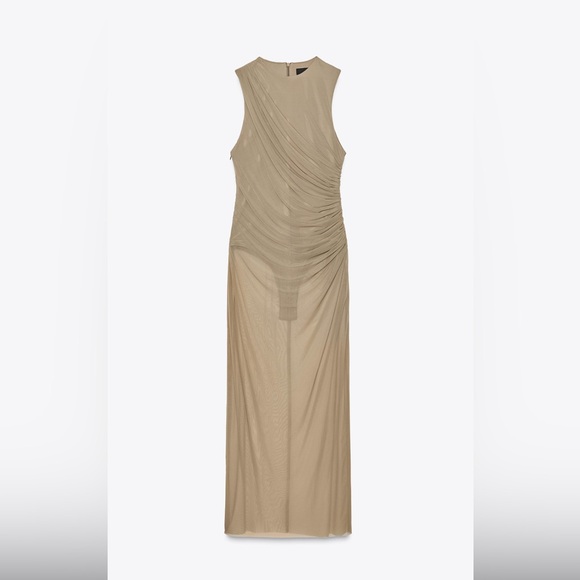 Zara Tan Maxi Dress - Picture 3 of 8